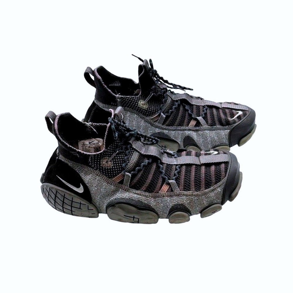 Nike ISPA Link Black Medium Olive CN2269-003 Men's Size 9 Sneakers No Insoles